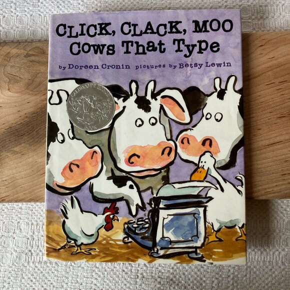 Click, Clack, Moo Cows That Type - Hardcover By Doreen Cronin - VERY GOOD - Picture 1 of 8